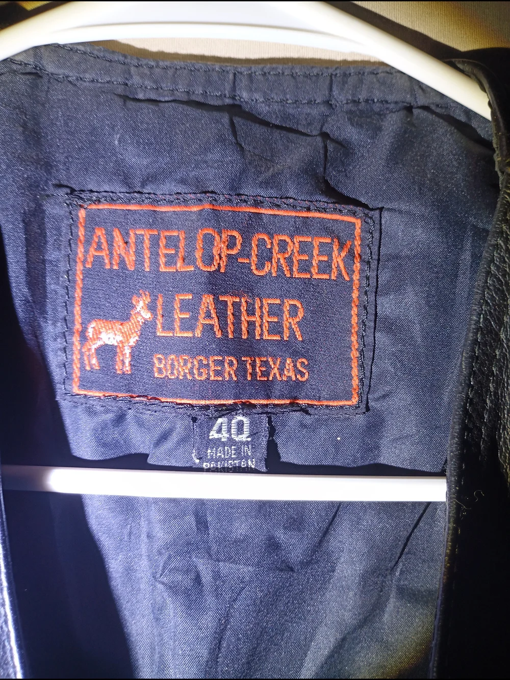 Antelope Creek Leather Black Biker Vest Lace Up Sides Size 40 Pakistan